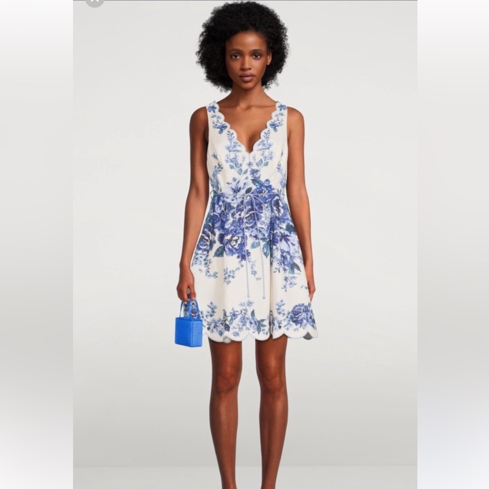 Zimmermann Aliane Scallop Mini Dress